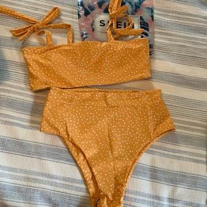 Yellow polka dot bikini